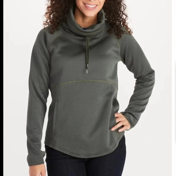 Marmot Annie crocodile color Quilted cowl neck pullover - Picture 1 of 10